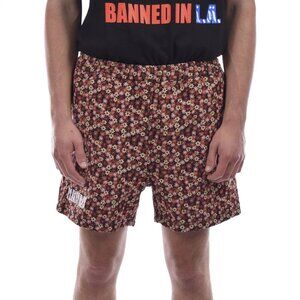 Pleasures Helium Woven Men’s Shorts Floral Tapestry Print Embroidered Size M